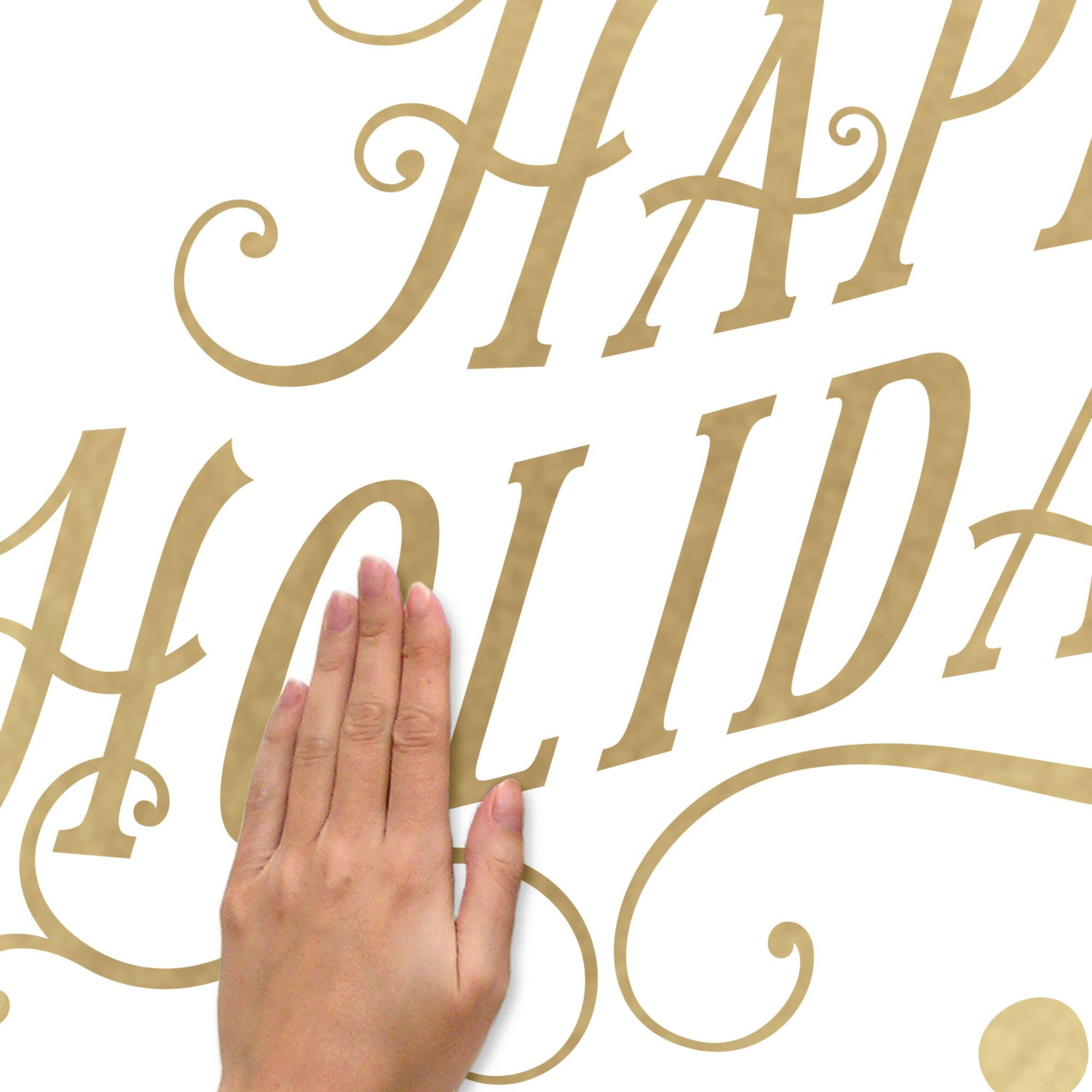RoomMates Happy Holidays Peel & Stick Wall Decals with Metallic Ink